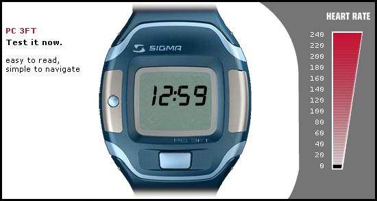 Einfache Pulsuhr Für Senioren Ohne Brustgurt Sigma PC 3FT Pulsuhr Sportuhr Armbanduhr Herzfrequenzmesser ohne