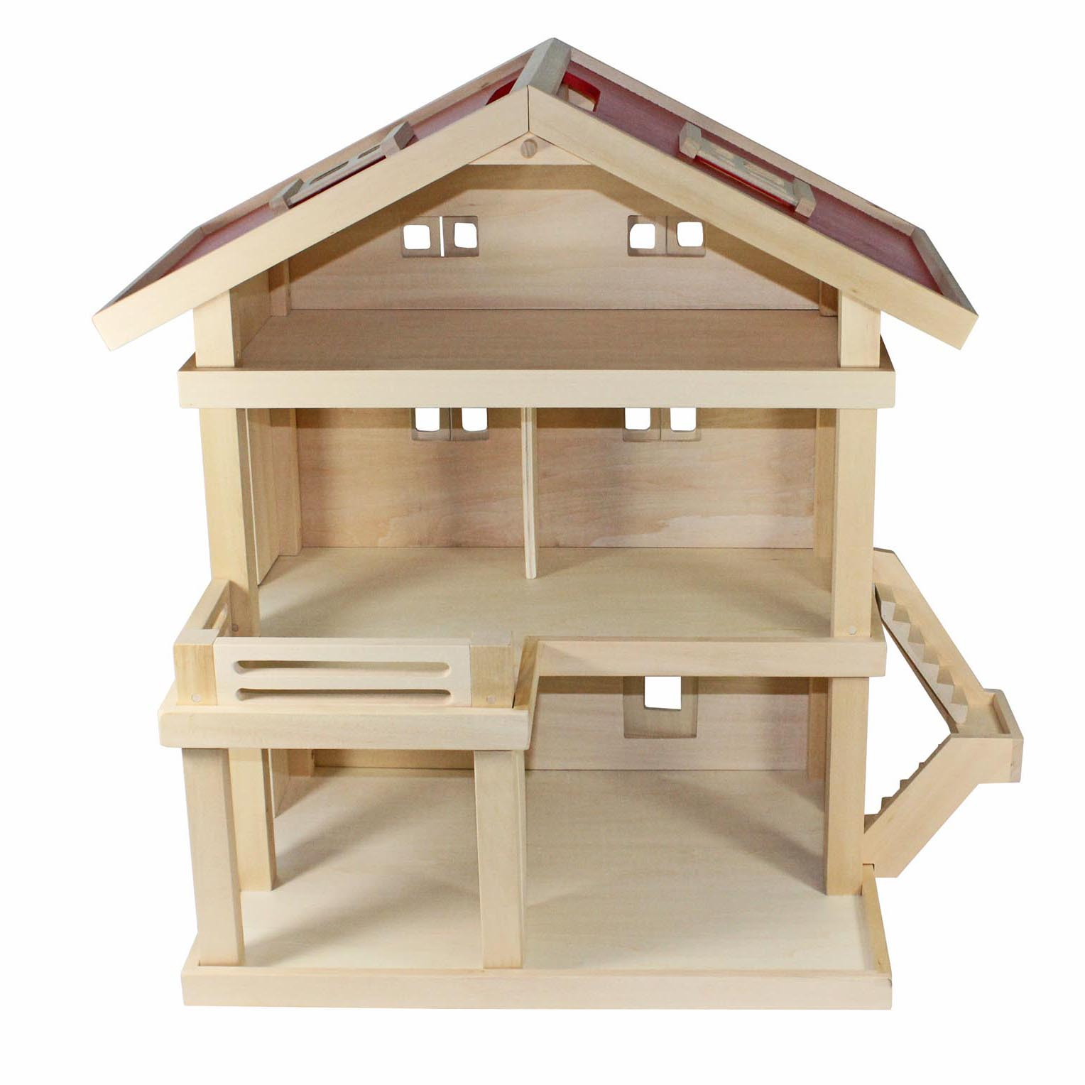 Puppenhausmobel 26teilig Aus Holz 3 Etagen Villa Freda Puppenhaus Stadtvilla Hauser